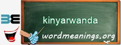 WordMeaning blackboard for kinyarwanda